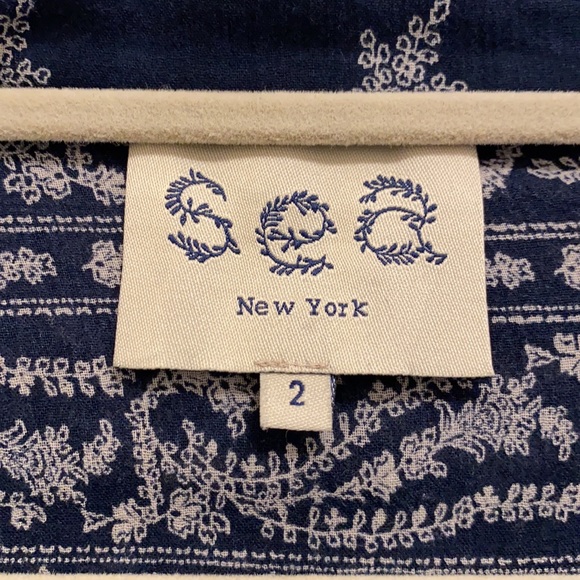 Sea New York Blue Cotton Blouse (2) - Picture 4 of 4